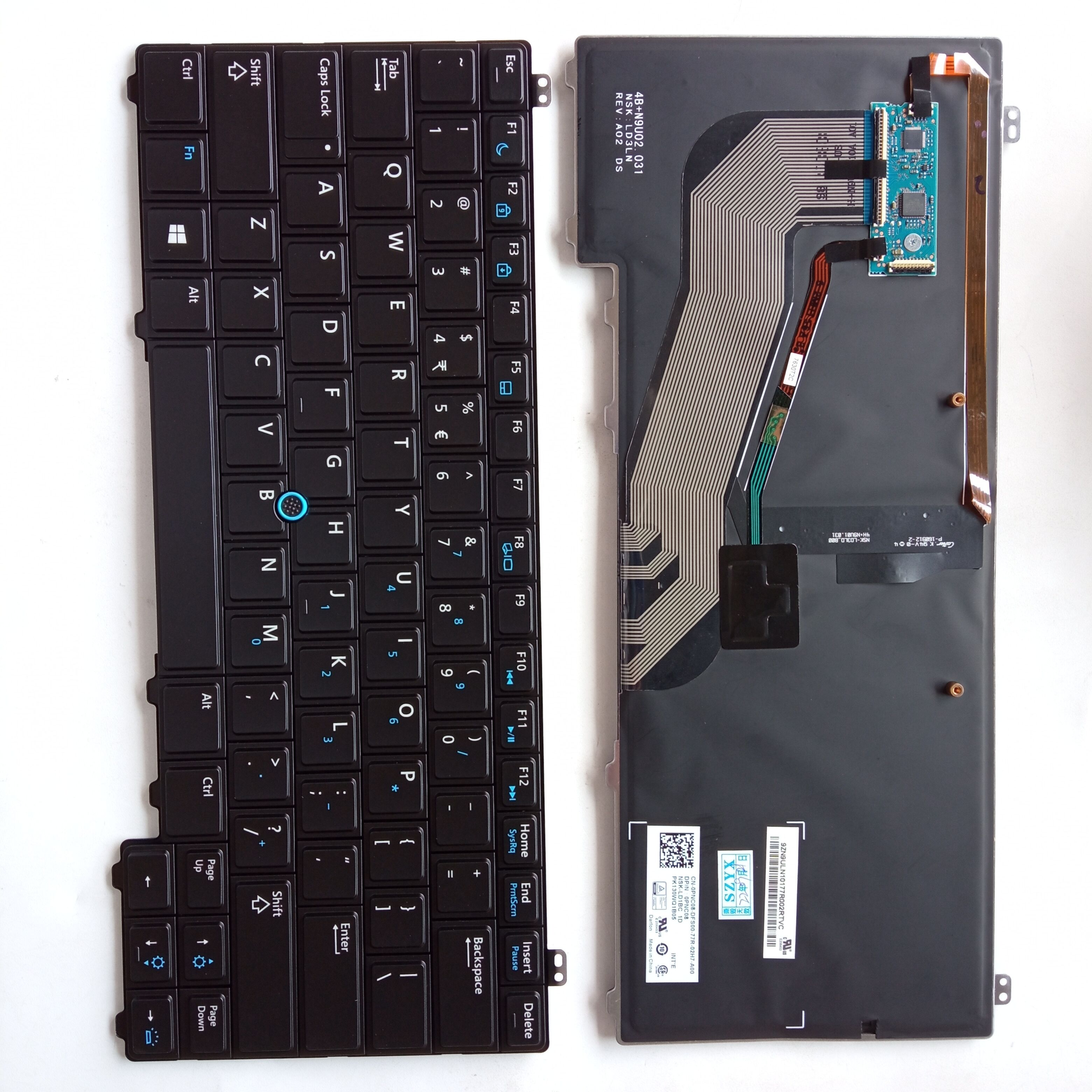 Picture of New Replacement Laptop Keyboard For DELL E5440 BLACK With Point Backlit (OEM) US Layout